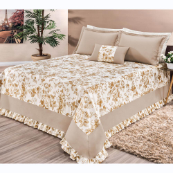 Kit Colcha Riviera Queen Size Cáqui 5 Peças Com Almofada é boa?