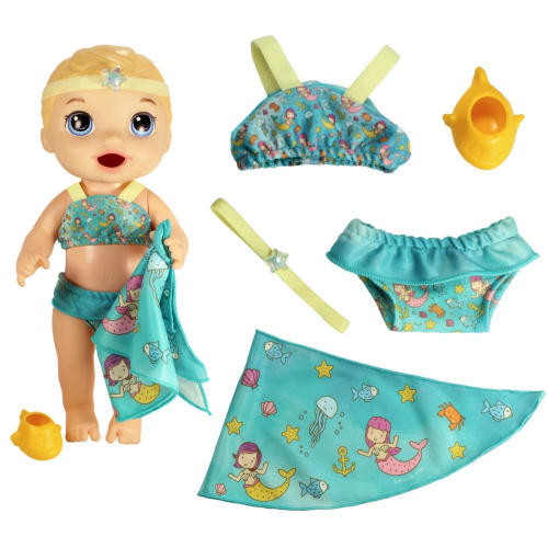 Kit Roupa De Boneca Para Baby Alive - Praia Biquini Sereia em