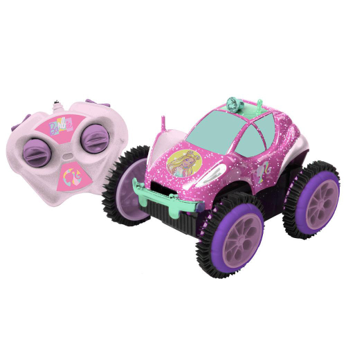 Carro Controle Remoto 3 Funções Barbie Rosa Original Candide