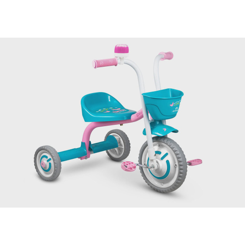 Triciclo Motoca Infantil Dino Rosa Motoca Para Bebe Com Proteção e