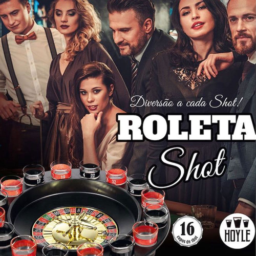 JOGO CASSINO ROLETA SHOT 16 COPOS BEBIDAS DRINK