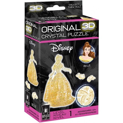 Belle Beauty And The Beast Bepuzzled Original 3d Crystal Jigsaw Puzzle Belle Disney Beauty And The Beast Brain Teaser Fun Decoration For Kids Age 12 And Up 41 Pieces Level Nas Americanas