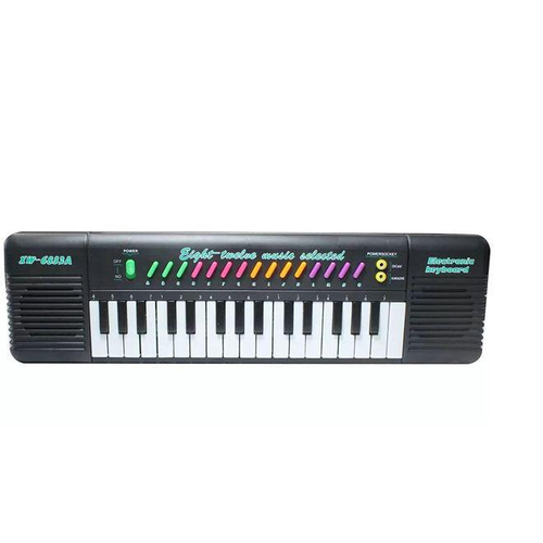 Piano Teclado Infantil com 31 Teclas, Microfone e Banco, para Crianlas de 2  Anos, LoveMini, Branco - Dular