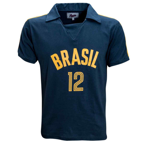 camisa brasil azul infantil