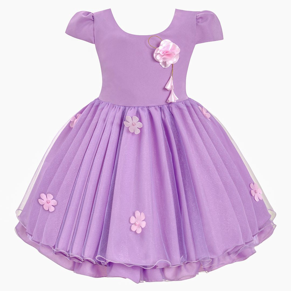 Vestido Infantil Princesa Rapunzel