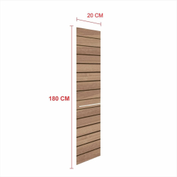 Expositor painel canaletado 18mm amadeirado escuro altura 180 cm comp 20 cm é boa?