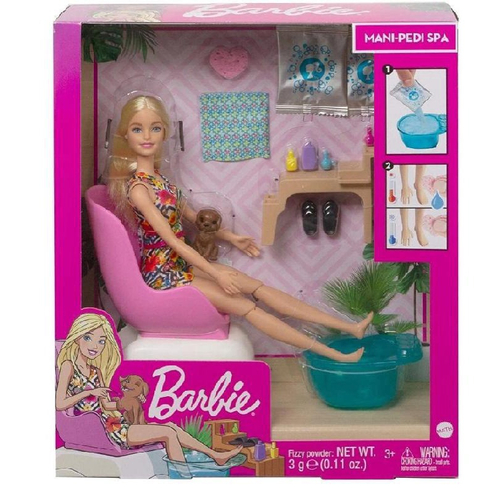 Kit Boneca Barbie Com Acessórios Salão De Beleza E Maquiagem