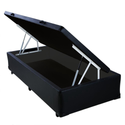 Base Box Baú Solteiro Belos Sonhos Sintético Preto 41x88x188 Menor preço em Base Box Baú Solteiro Belos Sonhos Sintético Preto 41x88x188