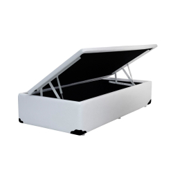 Cama Box Baú Solteiro AColchoes Sintético Branco 41x88x188 Menor preço em Cama Box Baú Solteiro AColchoes Sintético Branco 41x88x188