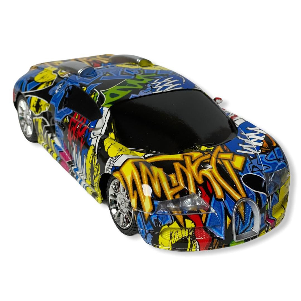 Carrinho Brinquedo Controle Remoto 4x4 Porsche Grafitado Pixado