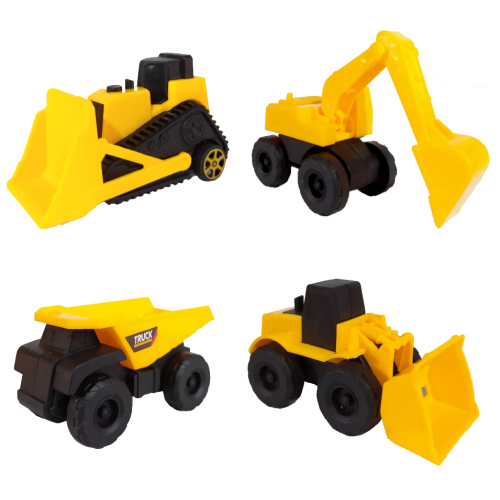 Kit 4 Caminhão Truck Construção 17 Cm Brinquedo Infantil