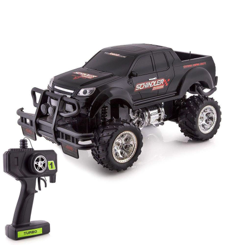 Carro De Controle Remoto A Bateria Pick-Up Monster Truck Com Luzes -  Polibrinq