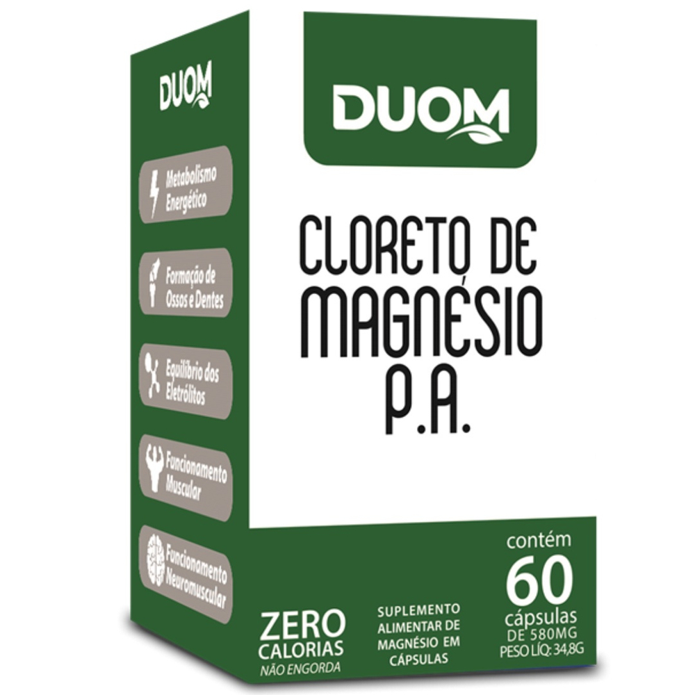 Cloreto De Magnésio P. A 60 Cápsulas - Duom | Submarino