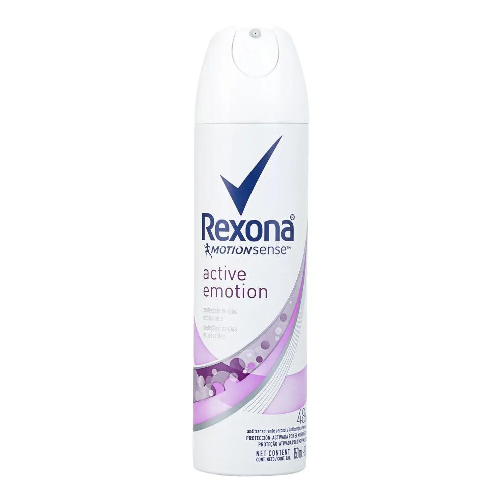 Desodorante Antitranspirante Aerosol Feminino Rexona Active Emotion 72  horas 150ml - fikbella