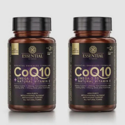 Kit 2x Coenzima Q10 com Ômega 3 tg - 60 Cápsulas - Essential Menor preço em Kit 2x Coenzima Q10 com Ômega 3 tg - 60 Cápsulas - Essential