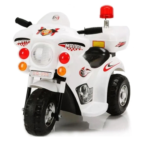 Mini Moto Motinha Infantil Elétrica 6v Frente e Ré Branca