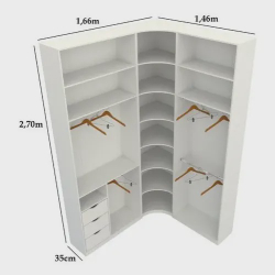 Kit Closet Loja Modulado Armário Colmeia Canto M87 100% Mdf Menor preço em Kit Closet Loja Modulado Armário Colmeia Canto M87 100% Mdf