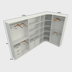 Kit Closet Loja Modulado Armário Colmeia Canto M60 100% Mdf Menor preço em Kit Closet Loja Modulado Armário Colmeia Canto M60 100% Mdf