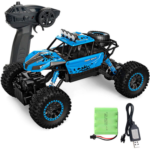 Carro Carrinho Controle Remoto 4x4 Grande Elétrico Recarregavel Diversas  Cores 1:18 Rock Crawler Acelera Terra Pedras