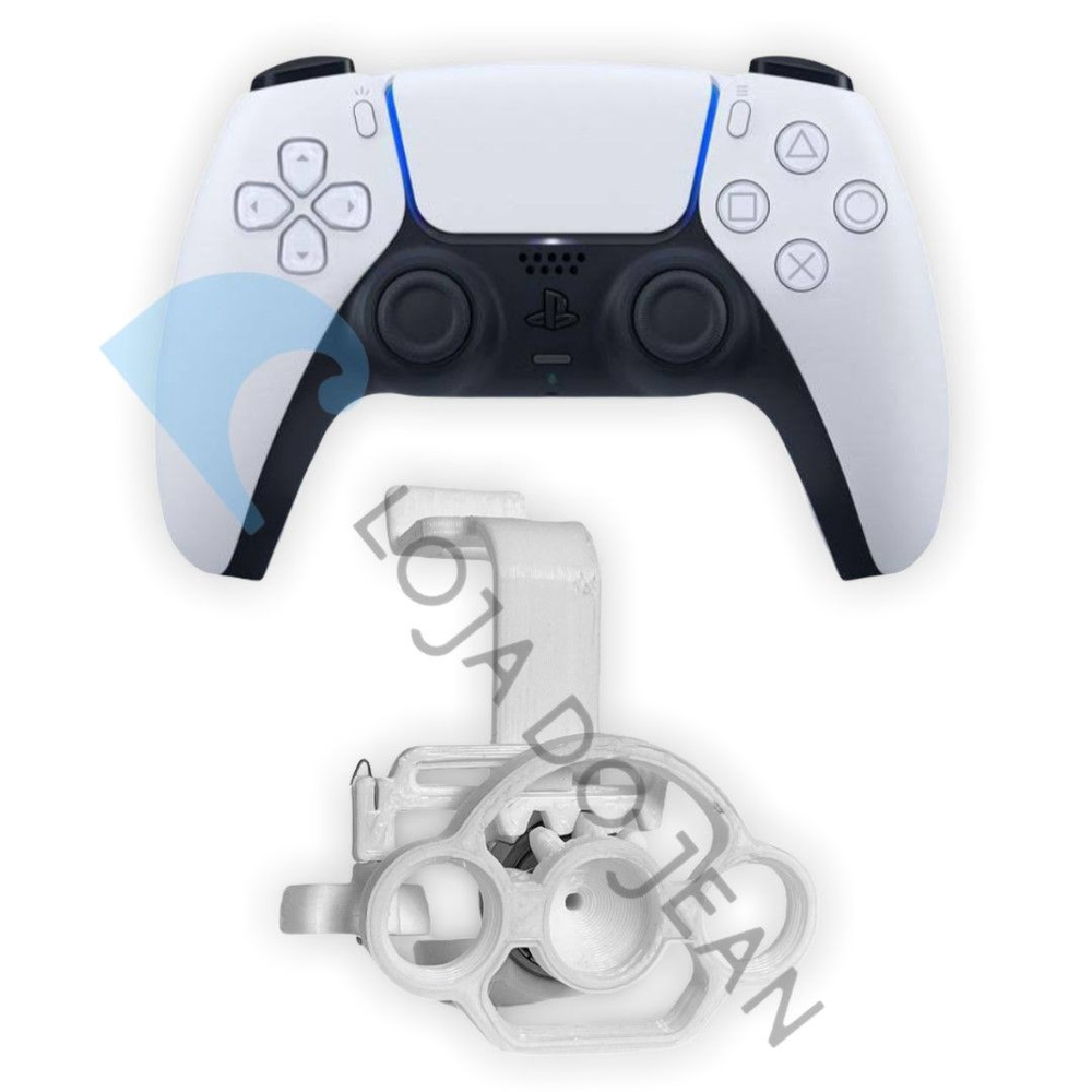 Mini Volante Controle PS5 Playstation 5 Jogos Corrida Branco