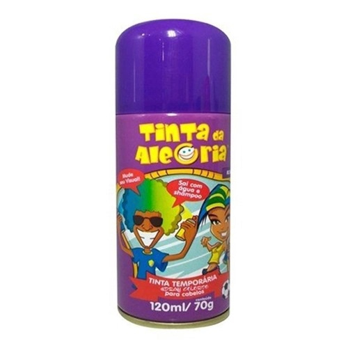 Tinta Spray Temporária para Cabelos - Tubo c/ 120 ml