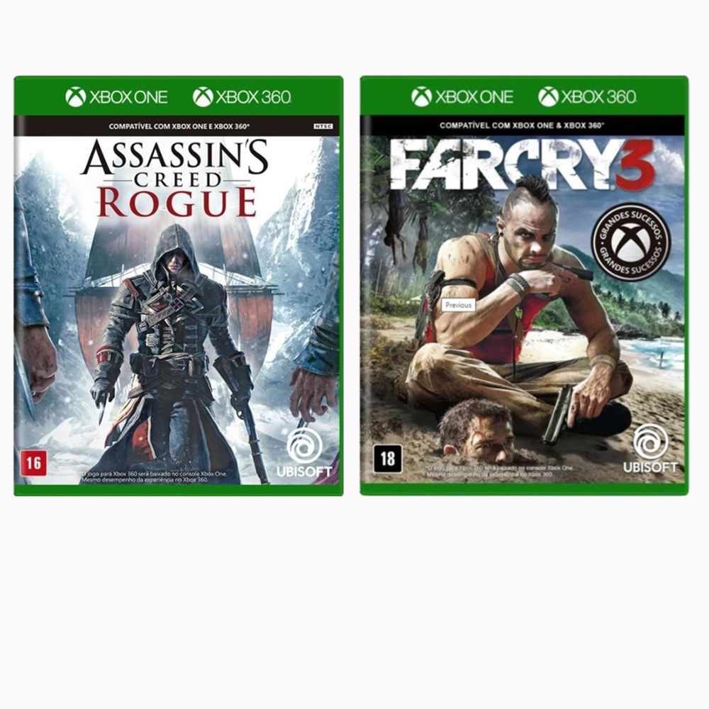 Combo de Jogos Xbox 360 e Xbox One - Assassin's Creed Rogue Far