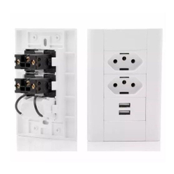 Menor preço em Tomada USB Carregador 2 USB e 2 Tomadas Eletricas