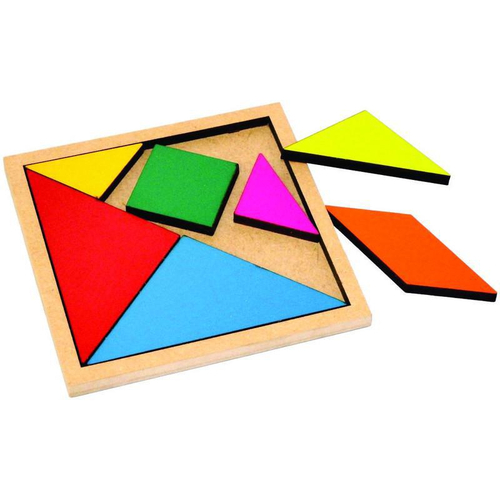 Tangram Quebra Cabeça Desafio Educativo Puzzle Em Madeira no Shoptime