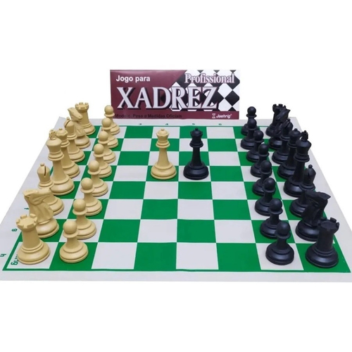 Jogo De Xadrez Jaehrig Profissional Com Peso Tabuleiro 48x48 em