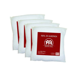 Kit com 4 Refil Para Enchimento de Almofada 40x40cm Menor preço em Kit com 4 Refil Para Enchimento de Almofada 40x40cm