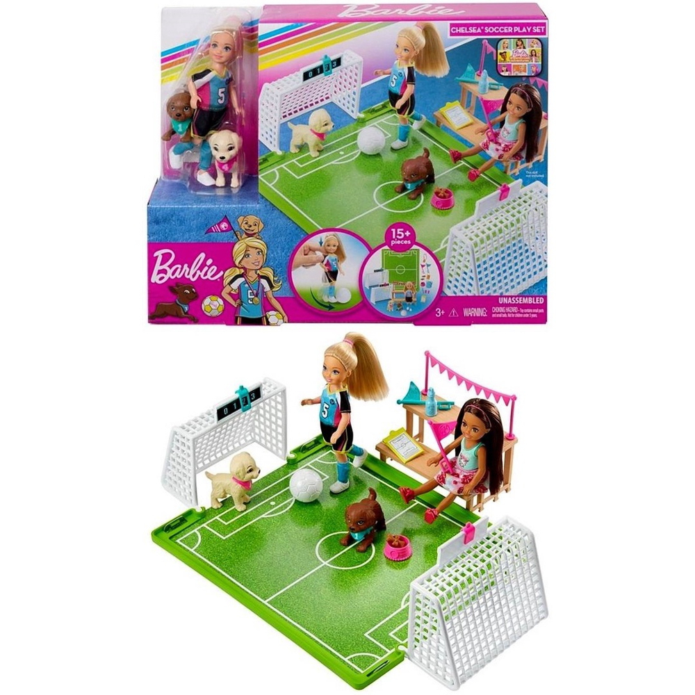 Barbie - Dreamhouse adventures - futebol da Chalsea com cachorrinhos -  Mattel