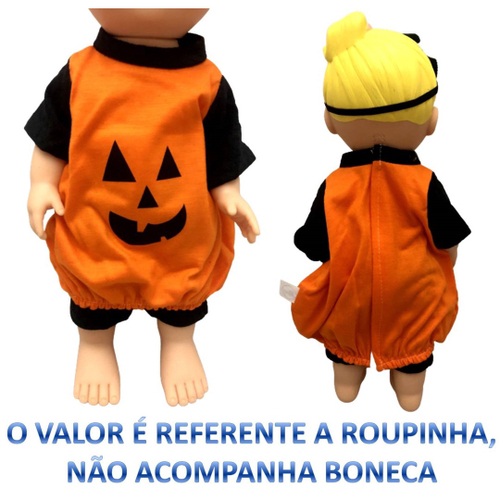 KIT ROUPA BONECA BABY ALIVE - HALLOWEEN ABÓBORA - CASINHA 4 - Ri Happy