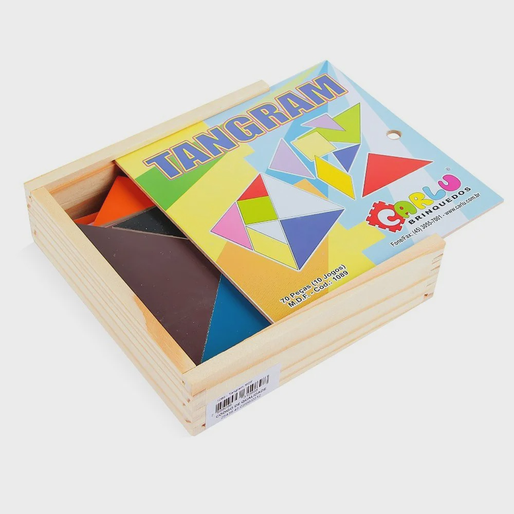 Brinquedo Educativo Tangram Mdf 70 Peças Carlu No Shoptime