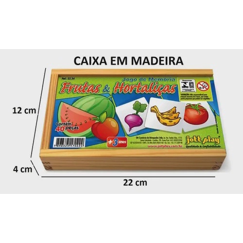 JOGO DA MEMÓRIA, FRUTAS e HORTALIÇAS