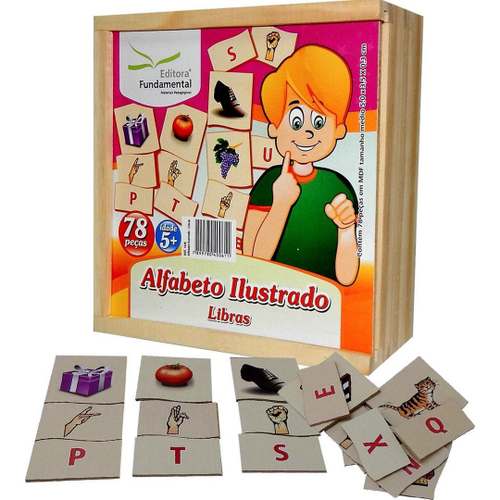 Jogo Educativo Alfabeto Silábico 360 pçs em MDF - Jottplay