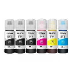 Kit 6 Refils Tintas Epson T544 Originais L3110 L3150 Menor preço em Kit 6 Refils Tintas Epson T544 Originais L3110 L3150