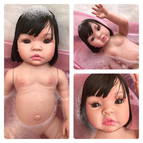 Tipo Boneca Bebê Baby Real Reborn Realista Bolsa + 28 Itens