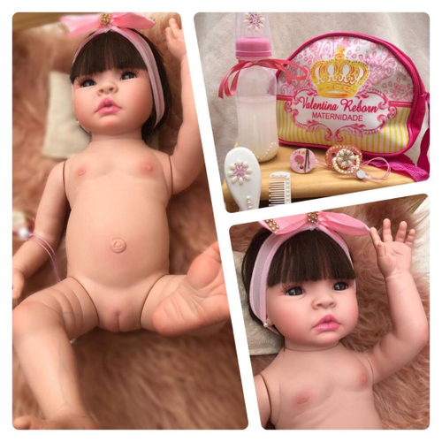 Bebe Reborn Original Silicone Barata Boneca Bolsa Princesa em