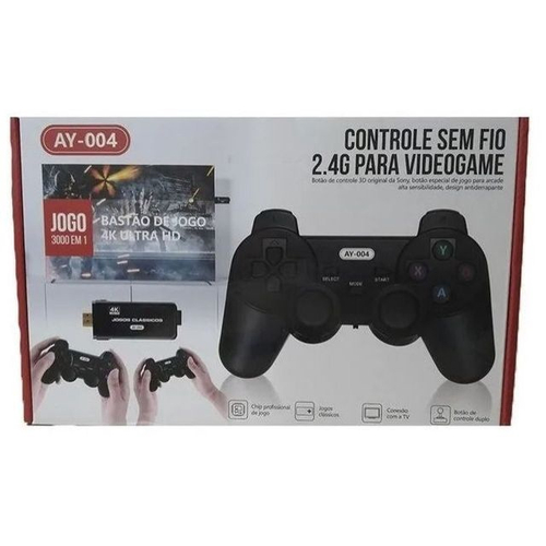 Videogame Retrô Pollo® 4000 Jogos + 2 controles de brinde (Resolução 4