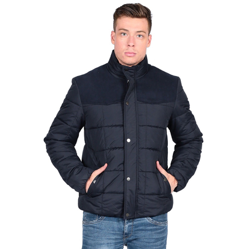 Jaqueta Victory Eagle Masculina Azul Marinho Recorte Gola Alta no
