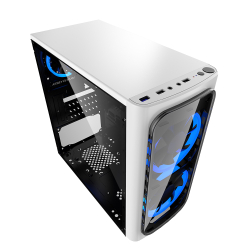 Gabinete Gamer Xwise Discovery 6623 Branco / Azul Menor preço em Gabinete Gamer Xwise Discovery 6623 Branco / Azul