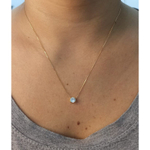 Colar Veneziana 45cm Pingente Ponto de Luz Ouro 18k