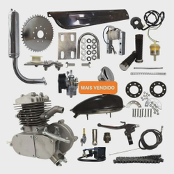 Kit Completo Motor p/ Bicicleta Motorizada 80cc Prata Menor preço em Kit Completo Motor p/ Bicicleta Motorizada 80cc Prata