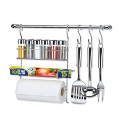 Kit Cozinha Suspensa Cook Home 17 Com Porta Temperos e Rolos Menor preço em Kit Cozinha Suspensa Cook Home 17 Com Porta Temperos e Rolos