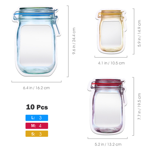 resealable mason jar bolsas