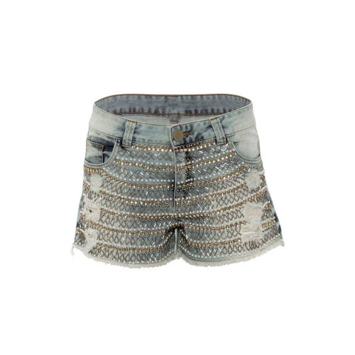 Shorts jeans store customizados com pedrarias