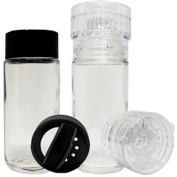 Kit Com 10 Potes De Vidro Para Temperos E 2 Moedores De Sal -100ml Menor preço em Kit Com 10 Potes De Vidro Para Temperos E 2 Moedores De Sal -100ml