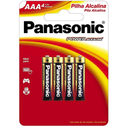 Pilha Alcalina aaa C4 - Panasonic Menor preço em Pilha Alcalina aaa C4 - Panasonic