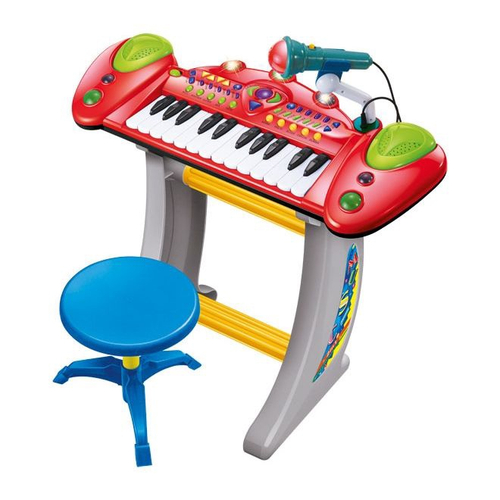 Teclado elétrico para piano infantil, brinquedo de piano bebê com