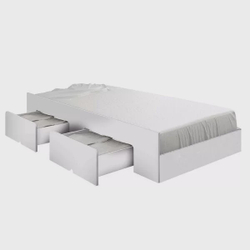 Cama Auxiliar Solteiro 2 Gavetas Pop Leifer Branco é boa?